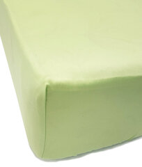 Однотонная сатиновая простынь на резинке Soft Shadow Lime, 180x200 см цена и информация | Простыни | 220.lv