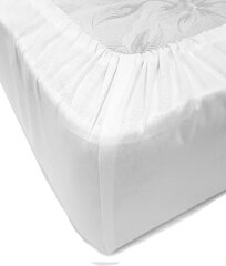 Satīna palags ar gumiju, Soft White,200x200 cm цена и информация | Простыни | 220.lv