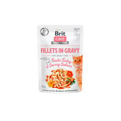 Brit Care Fillets in gravy с индейкой и лососем, 24 x 85 г цена и информация | Консервы для котов | 220.lv