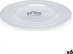 Плоская тарелка Розовый Cтекло (32,5 x 2 x 32,5 cm) (6 штук) цена и информация | Посуда, тарелки, обеденные сервизы | 220.lv