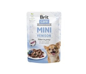 Brit Care Mini Adult Pouch Venison ar brieža gaļu, 24x85g cena un informācija | Konservi suņiem | 220.lv