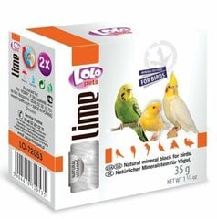 Minerālakmens putniem LoLo Pets Lime, 35g цена и информация | Корм для птиц | 220.lv