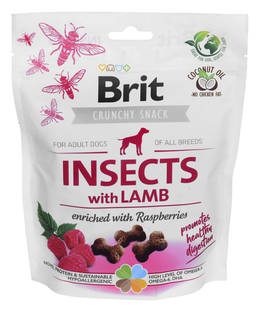 Brit Care Insects suņiem ar jēru, 200g cena un informācija | Gardumi suņiem | 220.lv