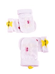 Набор из 2 пар детских носков Shelovet белого цвета Happy star цена и информация | Носки, колготки для девочек | 220.lv
