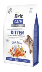 Brit Care Cat Grain-Free Gentle Digestion & Strong Immunity kaķēniem ar lasi, 2kg cena un informācija | Sausā barība kaķiem | 220.lv