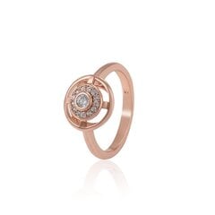 Позолоченное кольцо с цирконом цена и информация | Кольца | 220.lv