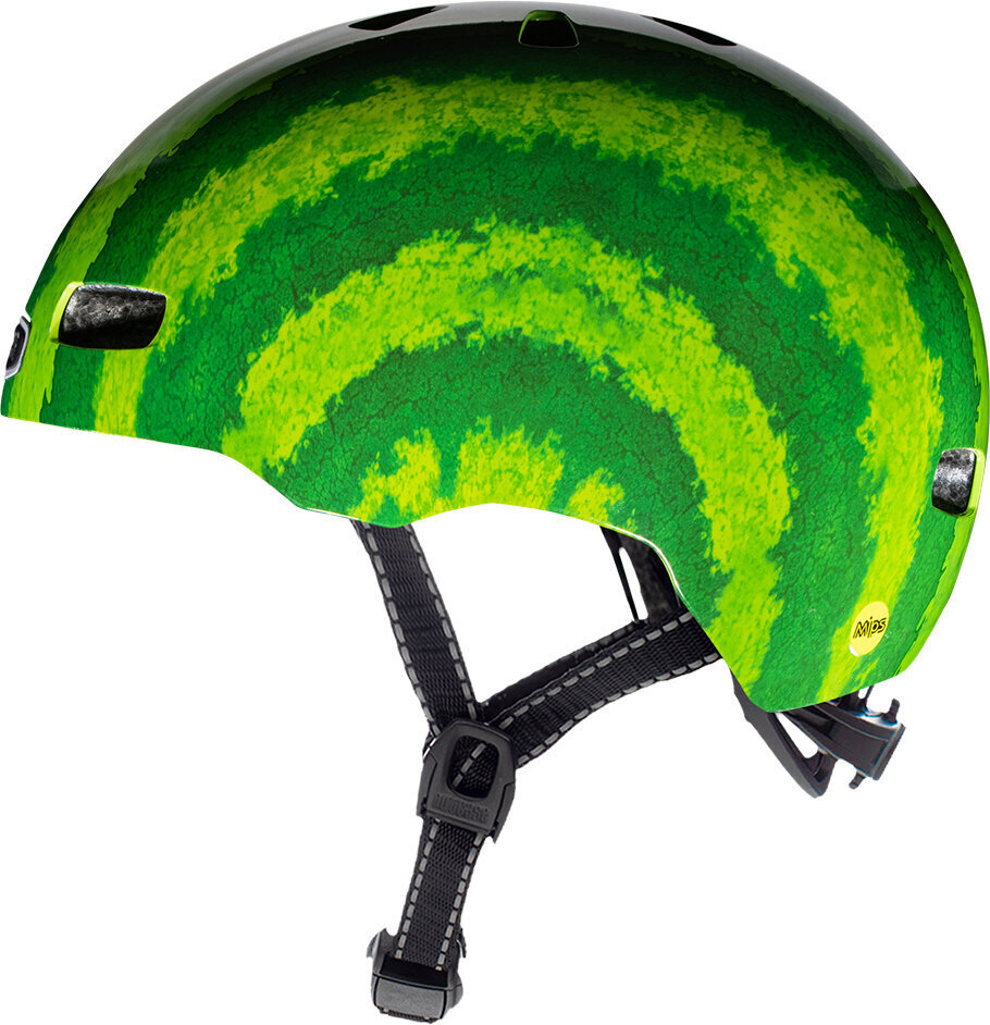 Velosipēda ķivere Nutcase Street Watermelon Mips, 56-60 cm, zaļa cena un informācija | Ķiveres | 220.lv