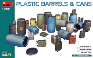 Līmējošais modelis MiniArt 49010 Plastic Barrels & Cans 1/48 cena un informācija | Līmējamie modeļi | 220.lv