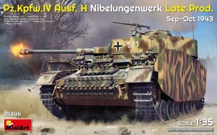 Līmējošais modelis MiniArt 35346 Pz.Kpfw.IV Ausf. H Nibelungenwerk Late Prod. (Sep-Oct 1943) 1/35 cena un informācija | Līmējamie modeļi | 220.lv