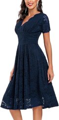 Женское кружевное платье в стиле рокабилли SEBOWEL, синее цена и информация | Платья | 220.lv