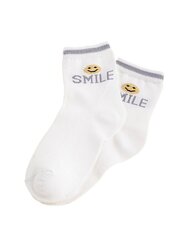 Bērnu zeķes Shelovet Smile, baltas цена и информация | Носки, колготки для девочек | 220.lv