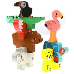 Koka klucīši, Tooky Toy, Dzīvnieki, 9 d. cena un informācija | Attīstošās rotaļlietas | 220.lv