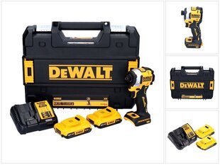 DeWalt DCF 850 ​​​​​​D2 akumulatora triecienatslēga 18 V 205 Nm 1/4" - 2x akumulatori 2,0 Ah + lādētājs + TSTAK cena un informācija | Skrūvgrieži, urbjmašīnas | 220.lv