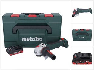 Metabo WPB 18 LT BL 11-125 Ātrā akumulatora leņķa slīpmašīna 18 V 125 mm bezsuku + 1x akumulators 4,0 Ah + metaBOX - bez lādētāja cena un informācija | Slīpmašīnas | 220.lv