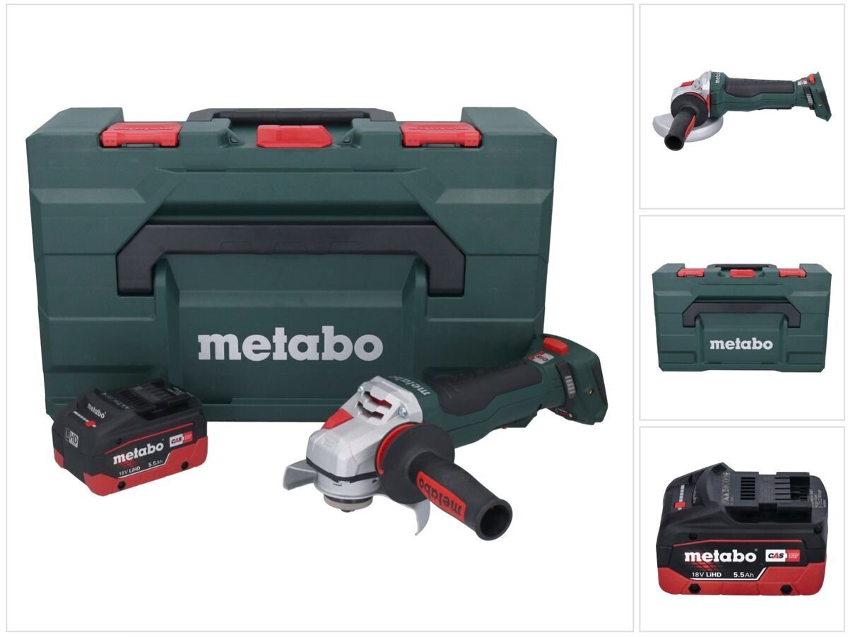 Аккумуляторная угловая шлифовальная машина Metabo WPBA 18 LTX BL 15-125  Quick DS18 V 125 мм с аккумулятором, нет зарядного устройства цена | 220.lv