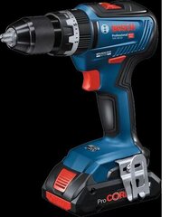 Аккумуляторная ударная дрель Bosch GSB 18V-55, 18 В, с аккумулятором и без зарядного устройства цена и информация | Шуруповерты, дрели | 220.lv