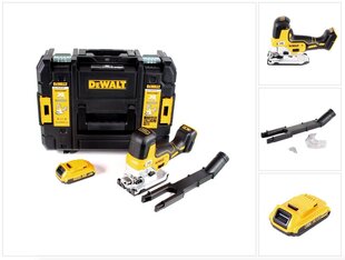 DeWalt DCS 335 NT bezvadu finierzāģis 18V + 1x akumulators 2,0 Ah TSTAK - bez lādētāja cena un informācija | Zāģi, ripzāģi | 220.lv