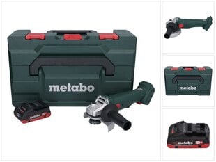 Metabo W 18 L 9-125 akumulatora leņķa slīpmašīna 18 V 125 mm + 1x akumulators 4,0 Ah + metaBOX - bez lādētāja cena un informācija | Slīpmašīnas | 220.lv