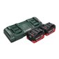 Metabo RM 36-18 LTX BL 36 akumulatora zāles pļāvējs 36 V (2x 18 V) LTX + 2x akumulatori 5,5 Ah + dubultā lādētājs cena un informācija | Zāles pļāvēji | 220.lv