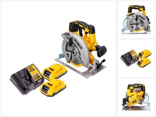 DeWalt DCS 570 D2 bezvadu ripzāģis 18 V 184 mm + 2x akumulatori` 2,0 Ah + lādētājs cena un informācija | Zāģi, ripzāģi | 220.lv