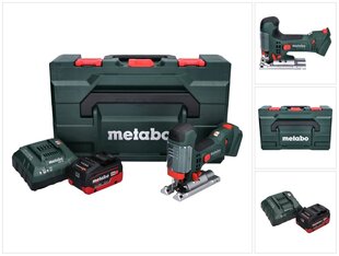 Metabo STA 18 LTX 100 bezvadu finierzāģis 18 V + 1x akumulators 5,5 Ah + lādētājs + metaBOX cena un informācija | Zāģi, ripzāģi | 220.lv