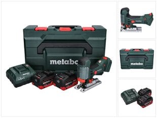 Metabo STA 18 LTX 100 bezvadu metāla zāģis 18 V + 2x akumulators 5,5 Ah + lādētājs + metaBOX cena un informācija | Zāģi, ripzāģi | 220.lv