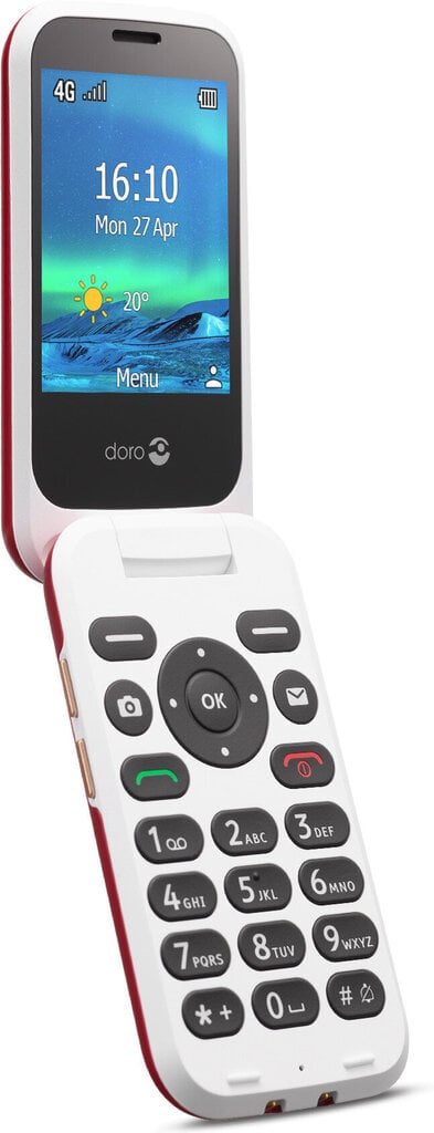 Doro 6881 Red/White цена и информация | Mobilie telefoni | 220.lv