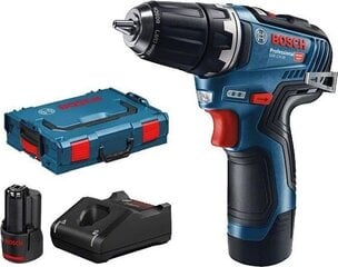 Аккумуляторная отвертка Bosch 06019J9000, 12 В, с аккумулятором и зарядным устройством цена и информация | Шуруповерты, дрели | 220.lv