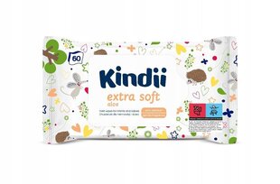 Mitrās salvetes Kindii Extra Soft, 12 x 60 gab cena un informācija | Mitrās salvetes, vienreizlietojamie paladziņi | 220.lv