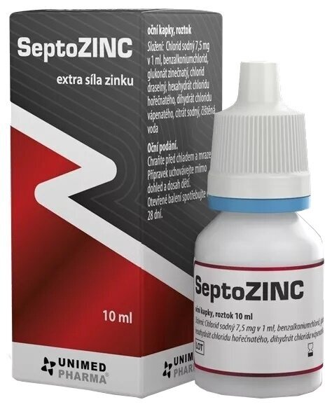 Acu pilieni SeptoZINC, 10ml cena un informācija | Acu pilieni | 220.lv