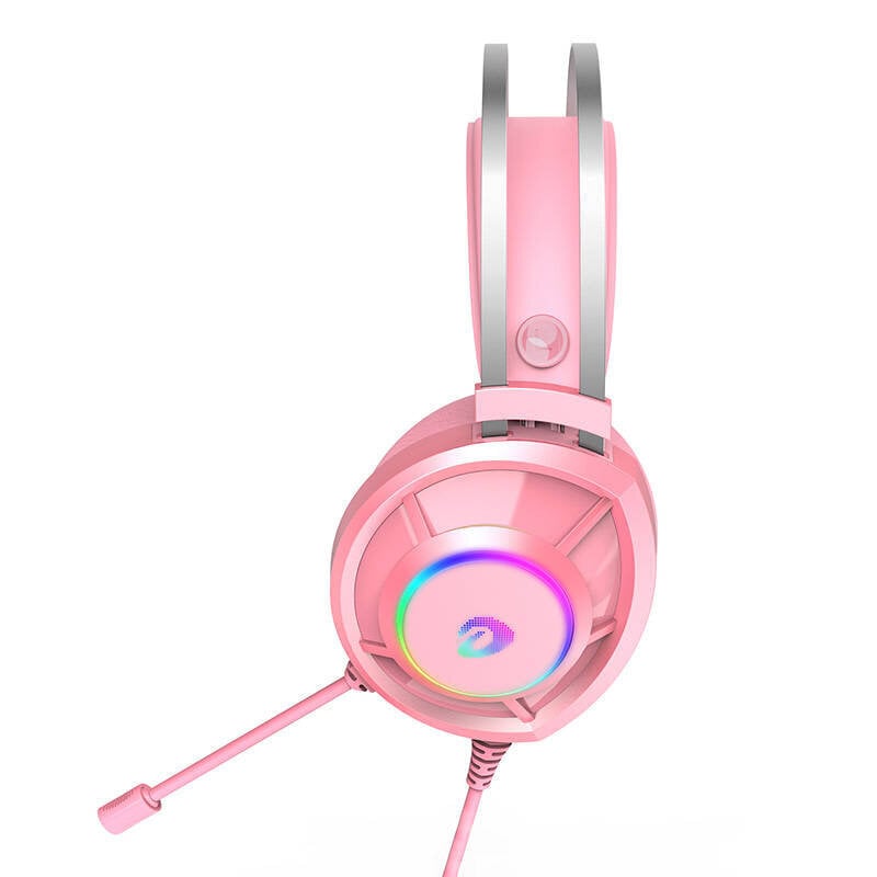 Spēļu austiņas Dareu EH469 USB RGB (rozā) cena un informācija | Austiņas | 220.lv