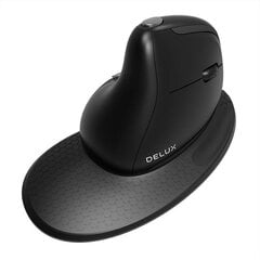 Delux Беспроводная вертикальная мышь Delux M618XSU BT4.0 + 2,4 ГГц 4000 точек на дюйм RGB цена и информация | Мыши | 220.lv