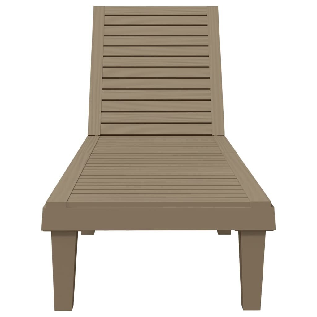 Sauļošanās krēsls VidaXL, brūns цена и информация | Sauļošanās krēsli | 220.lv