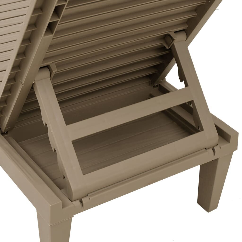 Sauļošanās krēsls VidaXL, brūns cena un informācija | Sauļošanās krēsli | 220.lv
