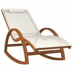 Šūpuļkrēsls vidaXL, balts/brūns цена и информация | Шезлонги | 220.lv