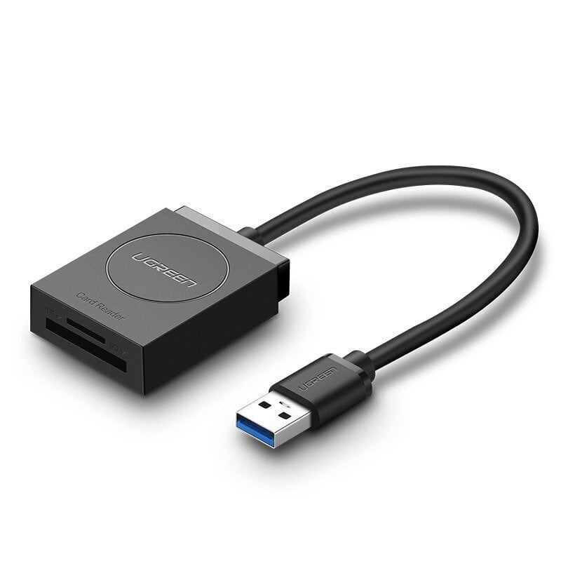 Ugreen USB adaptera karšu lasītājs SD, microSD (melns) цена и информация | Adapteri un USB centrmezgli | 220.lv