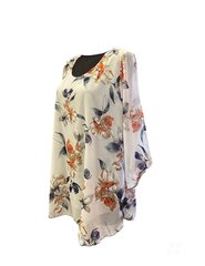 Блуза женская свободного силуэта, белая цена и информация | Женские блузки, рубашки | 220.lv