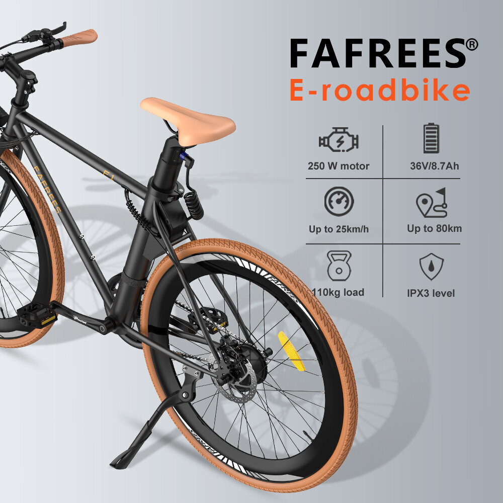 Elektriskais velosipēds FAFREES F1-38C, 27", balts, 250W, 8,7Ah cena un informācija | Elektrovelosipēdi | 220.lv