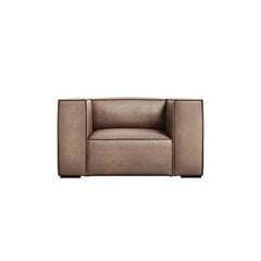 Ādas krēsls Agawa, 113x95x68 cm, smilškrāsas цена и информация | Кресла в гостиную | 220.lv