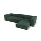 Četrvietīgs labās puses stūra dīvāns Agawa, 290x173x68 cm, zaļas krāsas cena un informācija | Stūra dīvāni | 220.lv