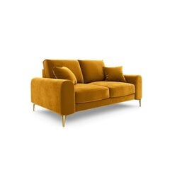 Divvietīgs dīvāns Velvet Larnite, 172x102x90 cm, dzeltenas krāsas cena un informācija | Dīvāni | 220.lv
