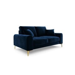 Divvietīgs dīvāns Velvet Larnite, 172x102x90 cm, tumši zilas krāsas cena un informācija | Dīvāni | 220.lv