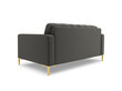 Dīvāns Cosmopolitan Design Bali 2S, tumši pelēks/zelta krāsas cena un informācija | Dīvāni | 220.lv