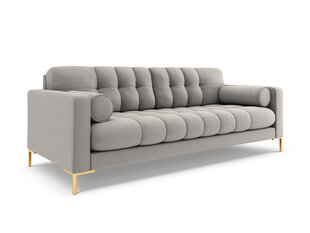 Dīvāns Cosmopolitan Design Bali 4S, gaiši pelēks/zelta krāsas cena un informācija | Dīvāni | 220.lv