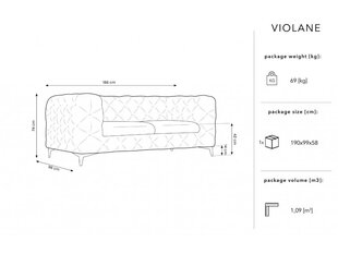 Диван Micadoni Home Violane, бежевый цена и информация | Диваны | 220.lv