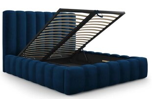 Gulta ar gultas veļas kasti Kelp, 230x205x125 cm, zila cena un informācija | Gultas | 220.lv