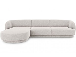 Kreisās puses stūra dīvāns Micadoni Miley, 259 x 155 x 74 cm, pelēks cena un informācija | Dīvāni | 220.lv