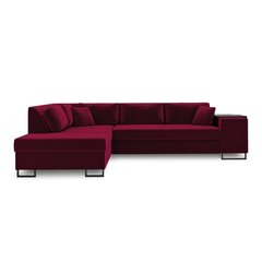 Левосторонний угловой диван Velvet Dolomite XL, 277x220x74 см, красный цена и информация | Угловые диваны | 220.lv