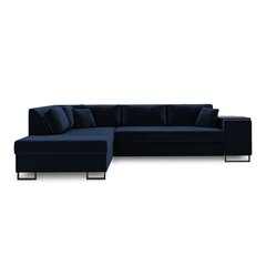 Левосторонний угловой диван Velvet Dolomite XL, 277x220x74 см, темно-синий цена и информация | Угловые диваны | 220.lv