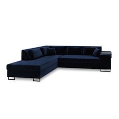 Левосторонний угловой диван Velvet Dolomite XL, 277x220x74 см, темно-синий цена и информация | Угловые диваны | 220.lv